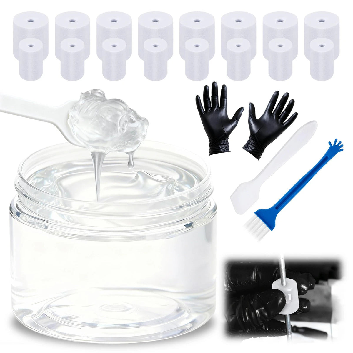 3.5 Oz Washing Machine Damping Grease with 16 Foam Inserts