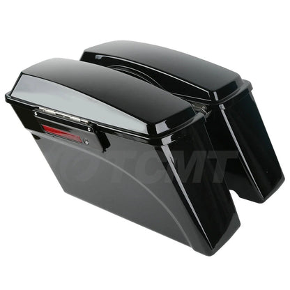 Complete Vivid Black Hard Saddlebag Softail Conversion Brackets for Harley (1986–2017)
