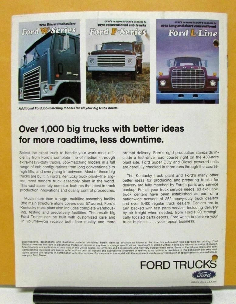 Sales Brochure for Ford Tilt Cab C Series Trucks (1972)