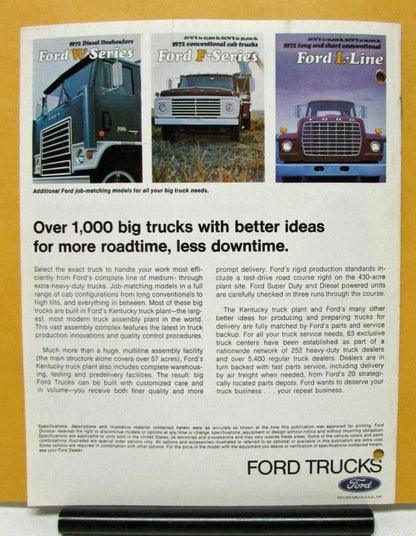 Sales Brochure for Ford Tilt Cab C Series Trucks (1972)