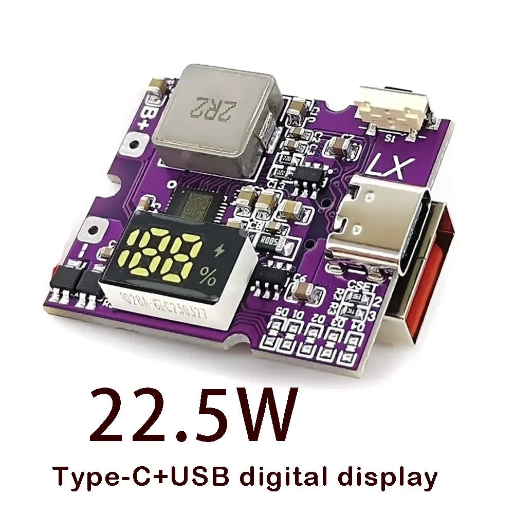 22.5W Bi-directional Fast Charging Module Mobile Power Bank Circuit Board