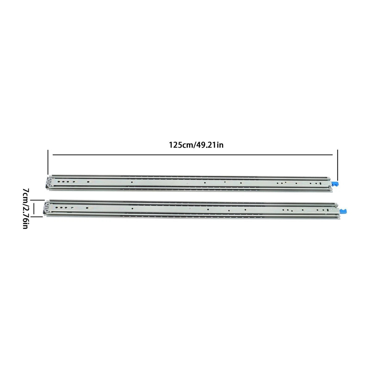 1 Pair Locking Drawer Slides for Universal Use (48 Inch, 500 lbs Capacity)