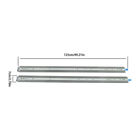 1 Pair Locking Drawer Slides for Universal Use (48 Inch, 500 lbs Capacity)
