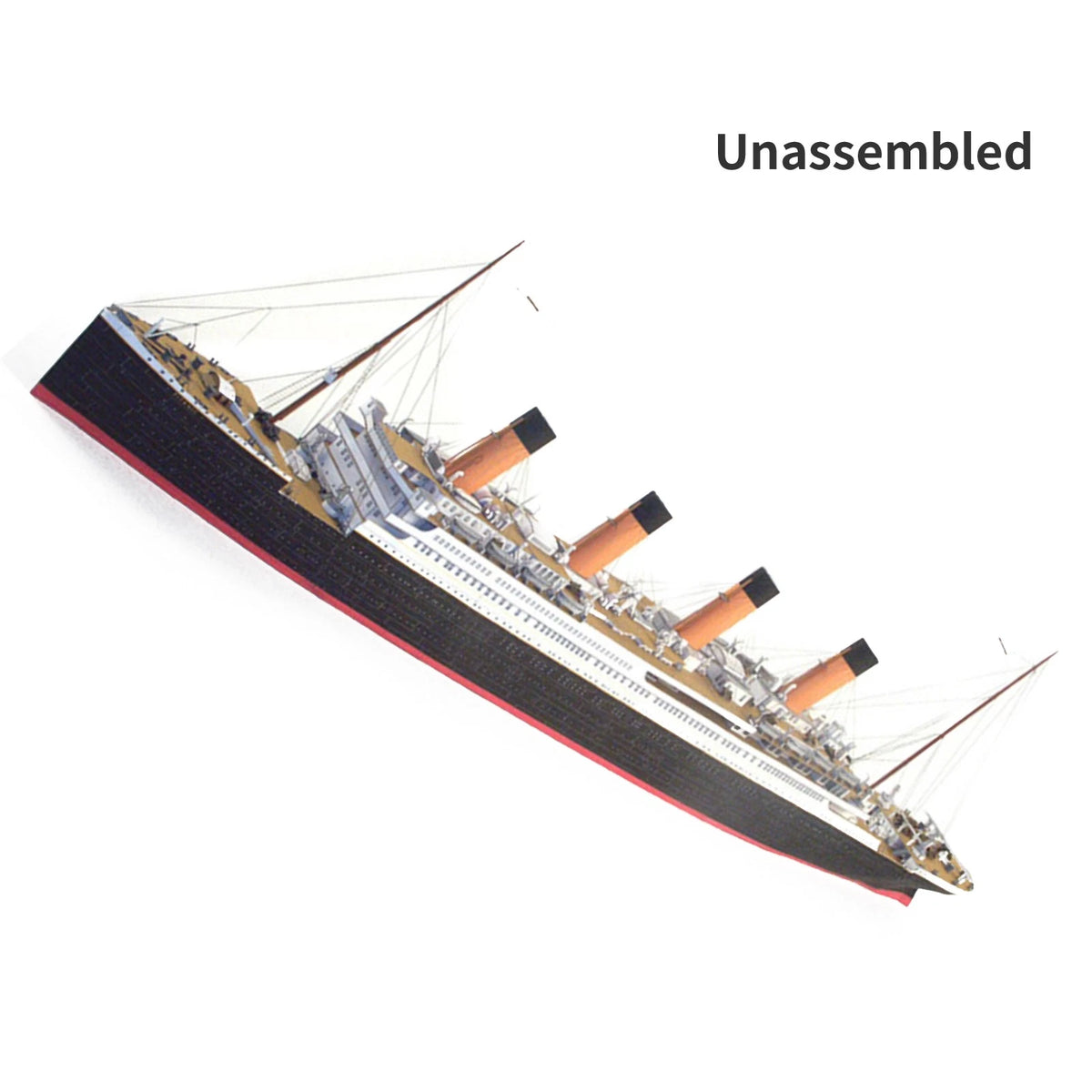 Unassembled Titanic Cruise Paper Model Ship Display
