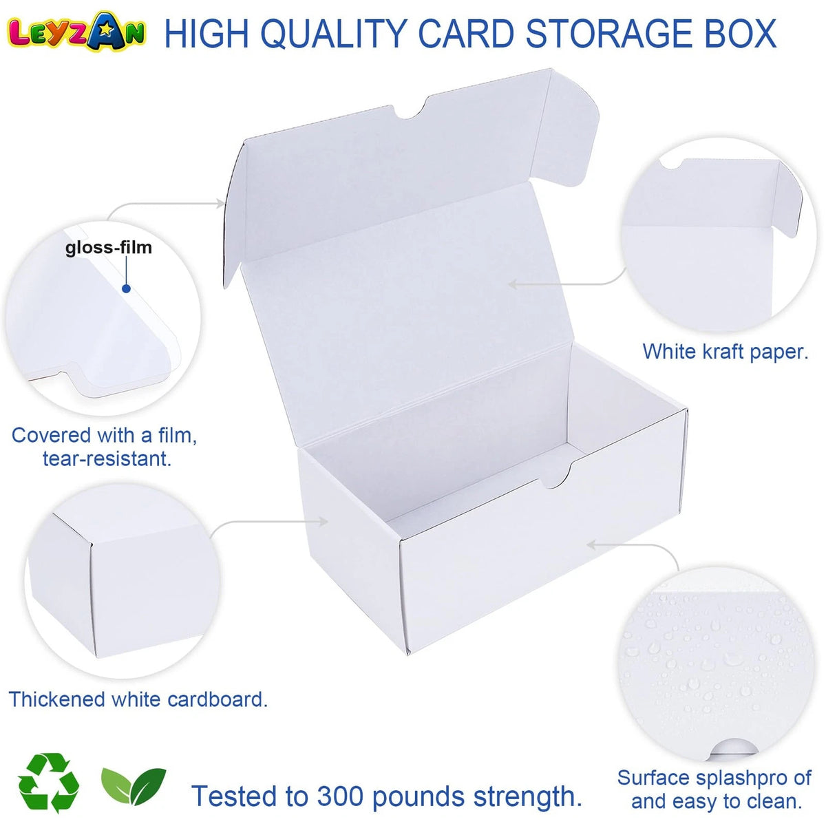 4X Trading-Card Storage Box for Cardboard (400 Count)