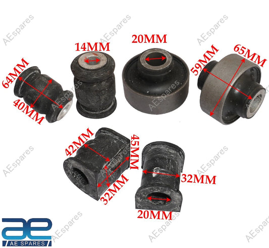 Front Suspension Bush Kit for Suzuki Baleno, Swift, Dzire (2nd-3rd Gen)