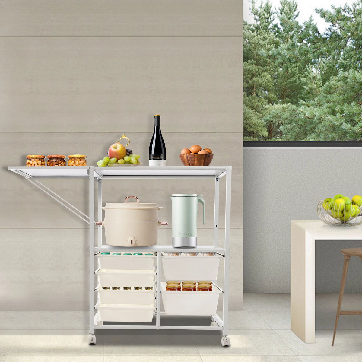 2-Tier Storage Shelf for Freestanding Space Saver