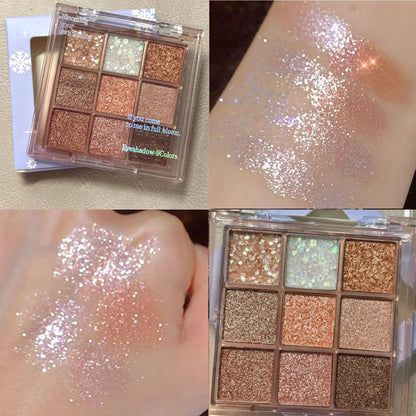 Glitter Shimmer Eyeshadow for Makeup (Pack of 1) - 9 Colors