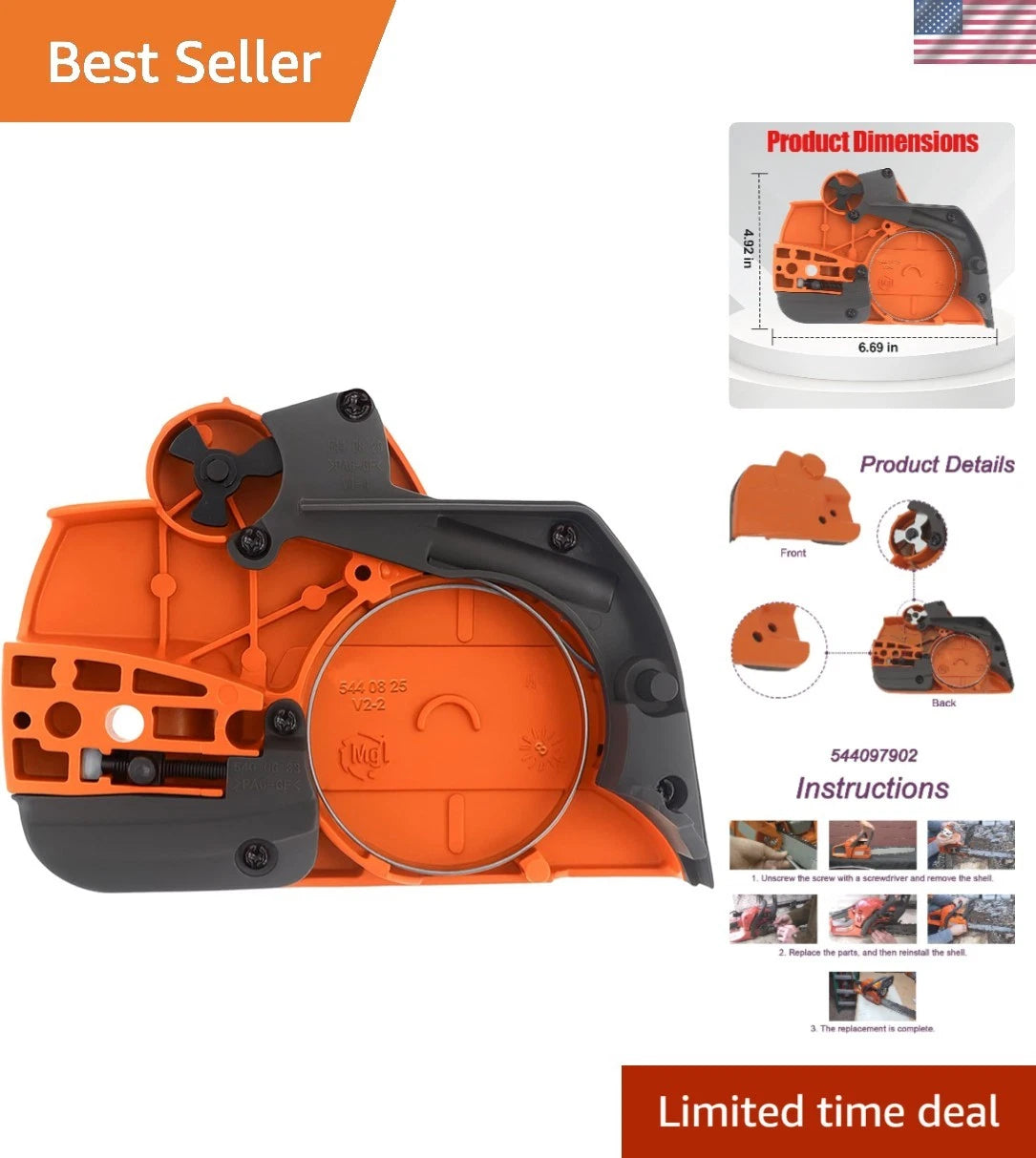 Chainsaw Brake & Clutch Cover Assembly for Husqvarna