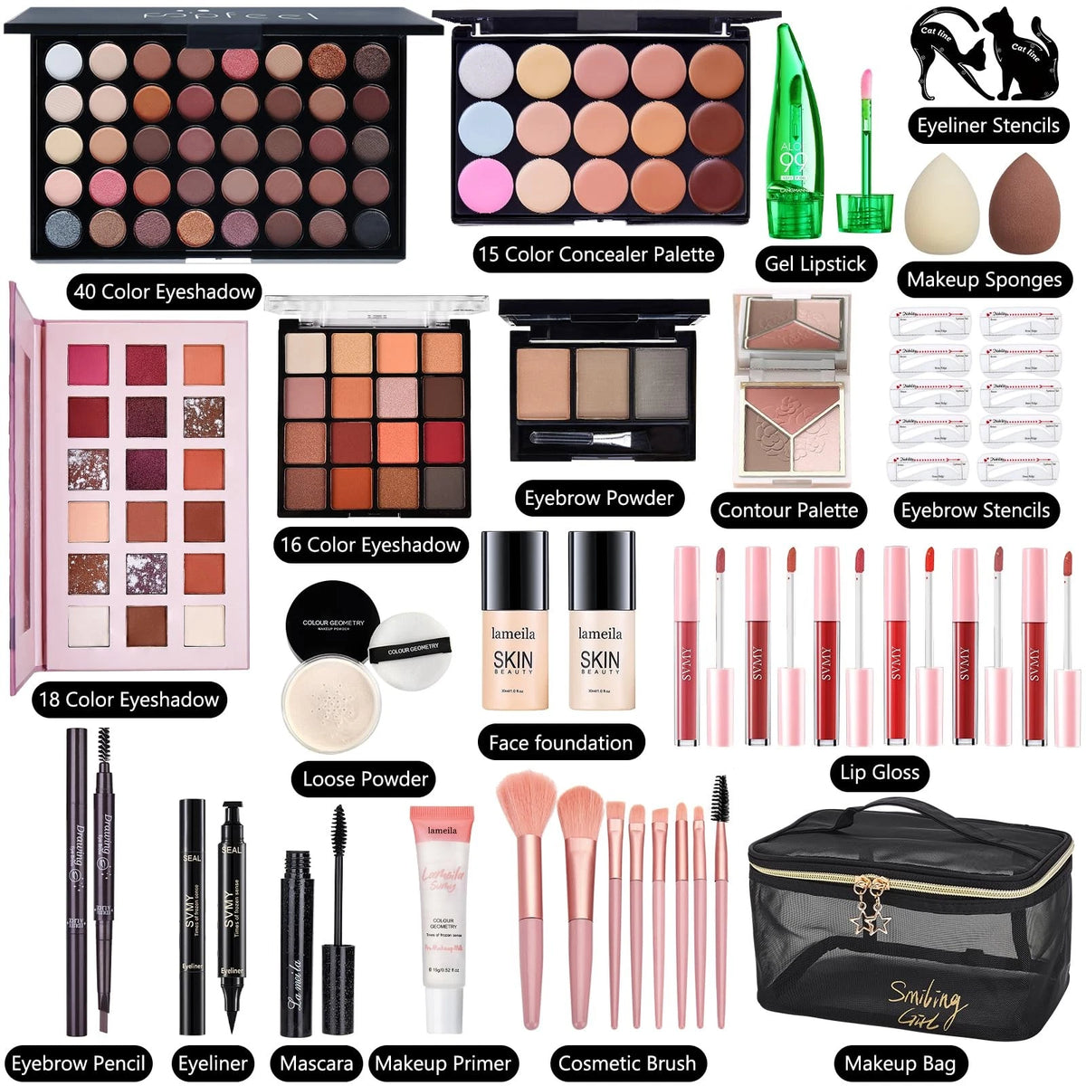 Makeup Kit for Women - Full Multicolor Set