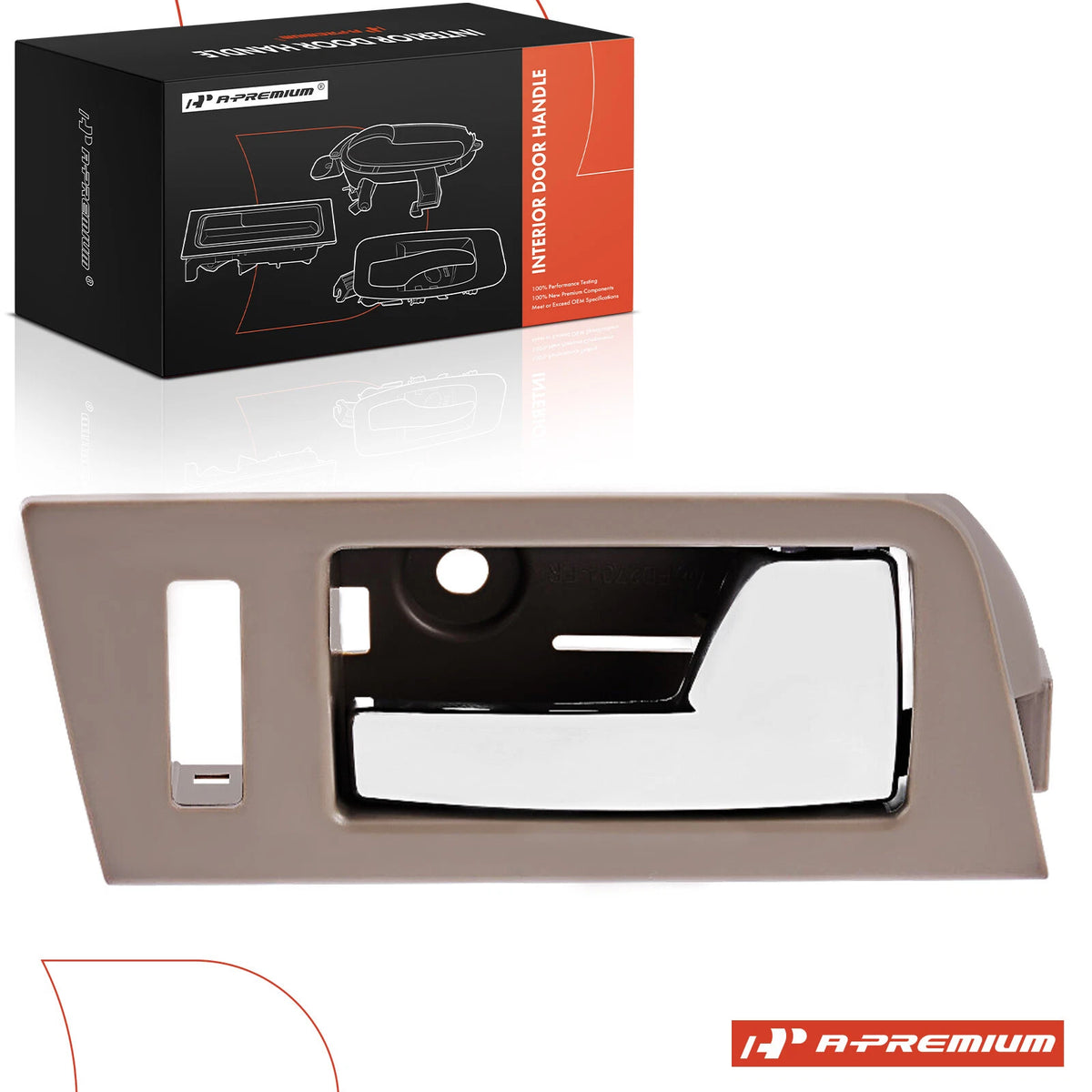 Front Right Interior Door Handle for Ford Focus (2008–2011) - Gray & Chrome, 8L8Z-7822600-BA, 8S4Z-5422600-BA, 81772