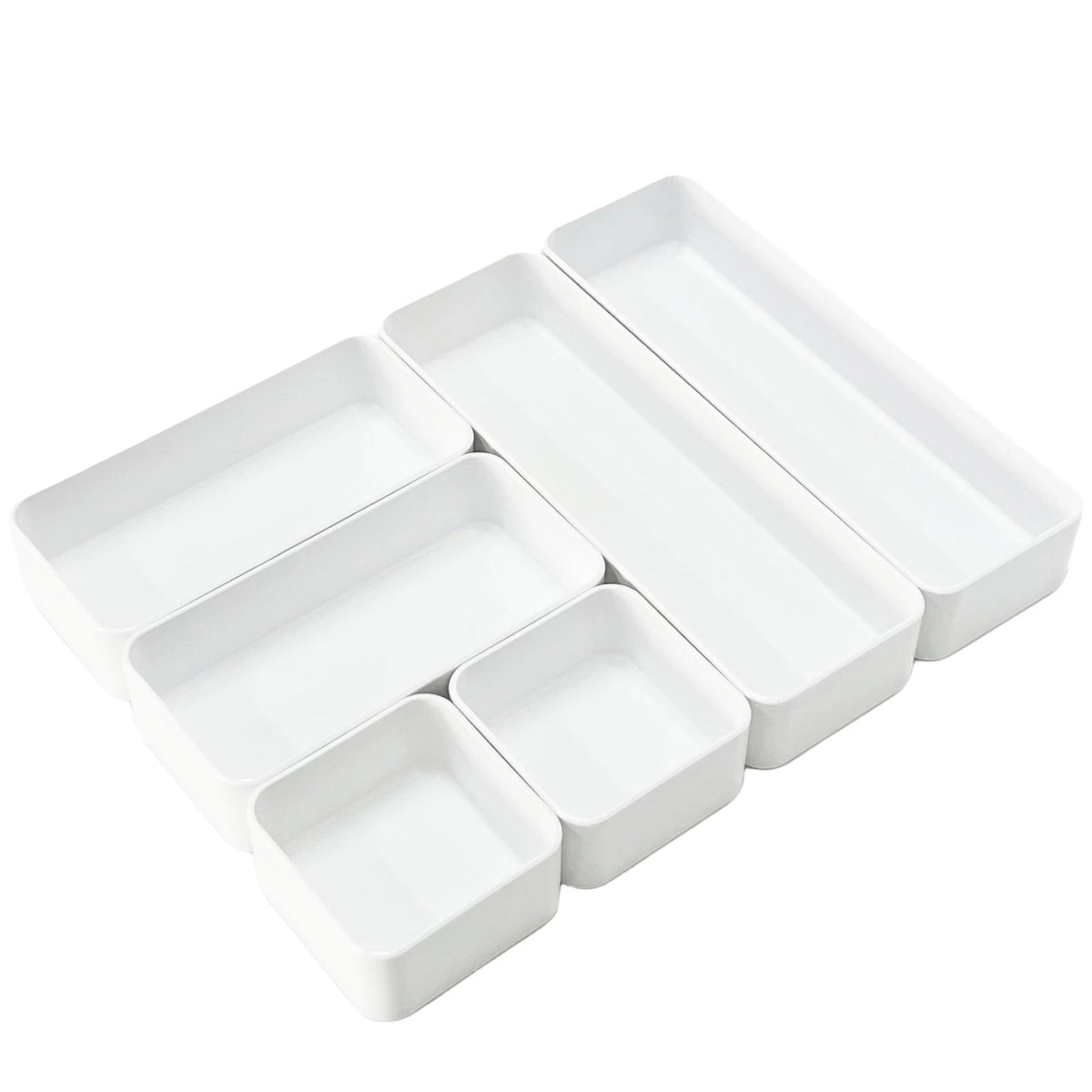Plastic Drawer Organizers Set for Bathroom and Vanity (3 Sizes)
