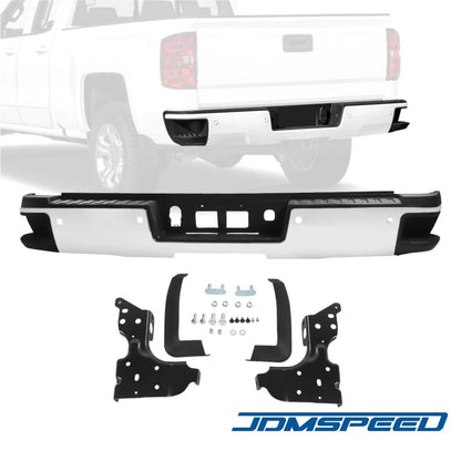 Chrome Rear Bumper for Chevy Silverado 1500 (2014–2018) GM1103175, GM1103179