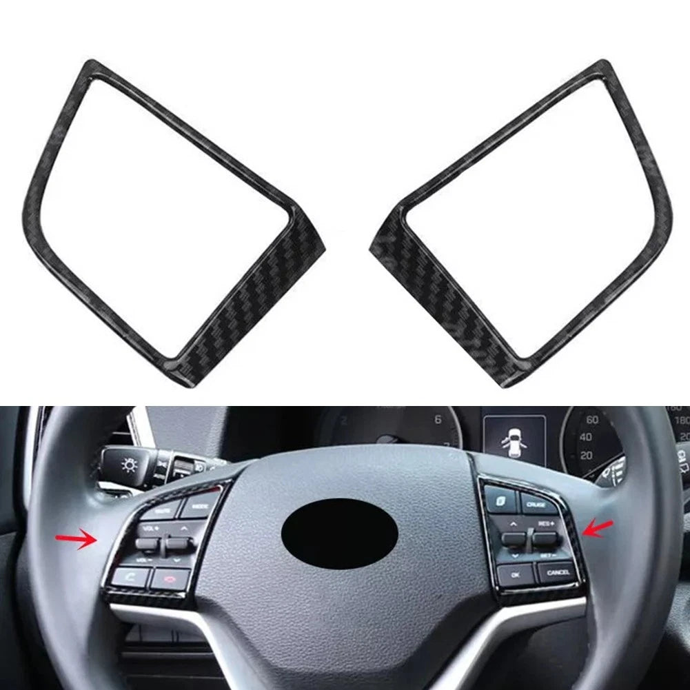 Carbon Fiber Steering Wheel Cover for Tucson (2015–2020)