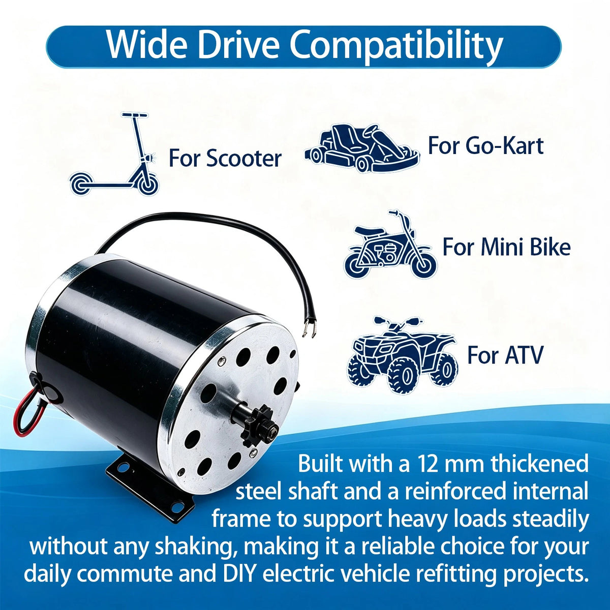 1000W Brushed Motor for Electric Scooter (48V)