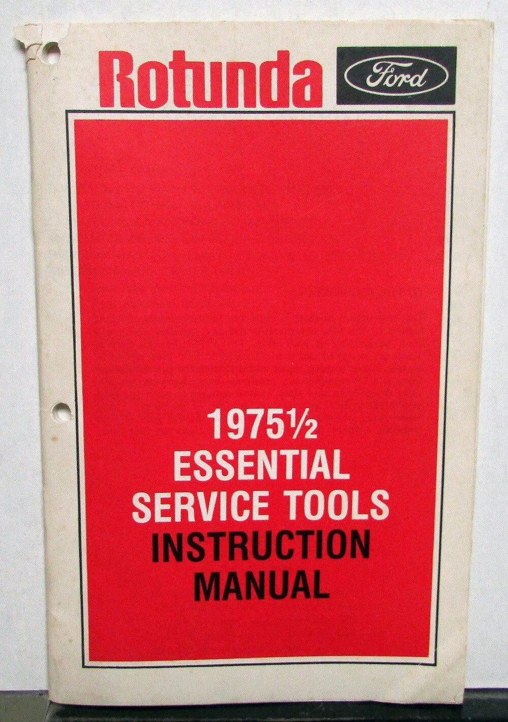 Essential Service Tools Instruction Manual for Ford (1975)