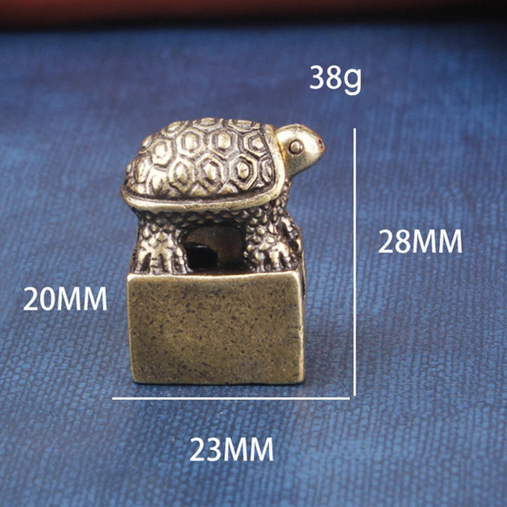 Antique Bronze Recruit Money Turtle Seal Statue