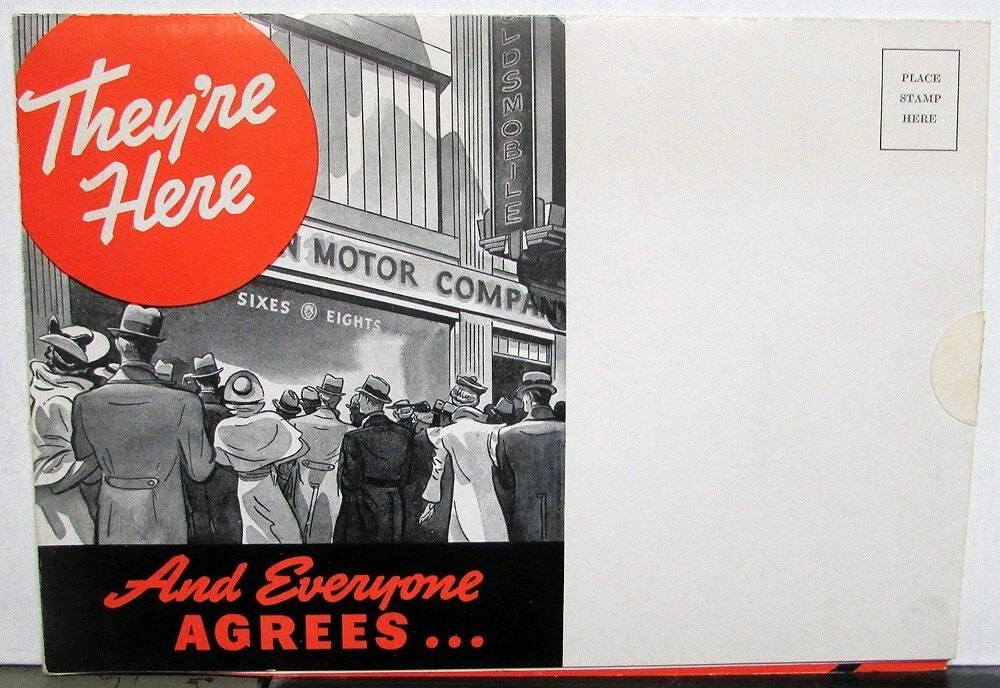 Pop Up Die Cut Mailer for 1938 Oldsmobile Six & Eight