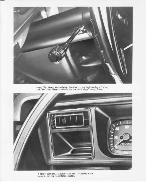 Convenience Features Press Photo for Subaru (1974)