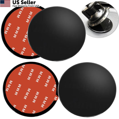 4 Pack 95mm Black Adhesive Dashboard Pad Mounting Disk