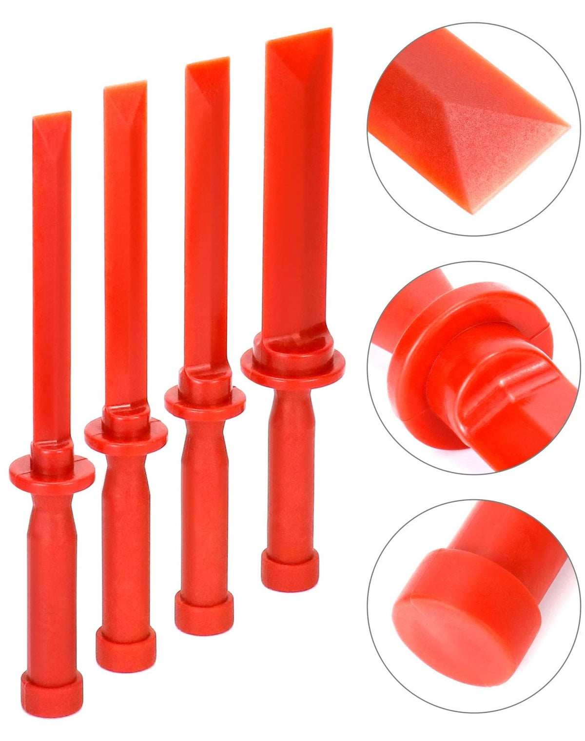Plastic Chisel Scraper Set for Automotive Use (3/4", 7/8", 1", 1-1/2")