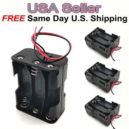 Set of 4 AA Battery Holder Case Box for DIY Projects