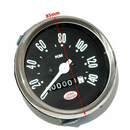 Black Face Jawa Logo Speedometer for CZ Motorcycle (140 Kph)