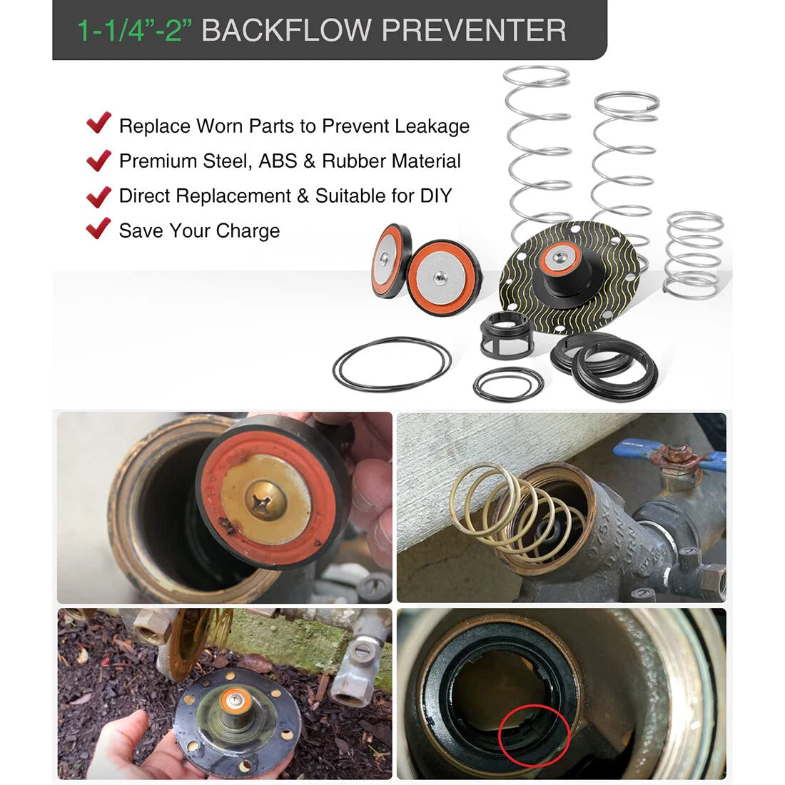 Complete Repair Kit for Zurn Wilkins Backflow Preventer 975XL & 975XL2