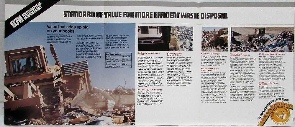 Caterpillar D7H Waste Disposal Sales Folder (1986–1996)