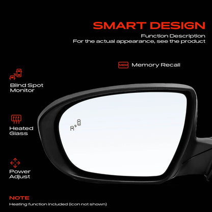 Driver Power Mirror for Kia Optima (2014–2015) - 876104C540, KI1320206