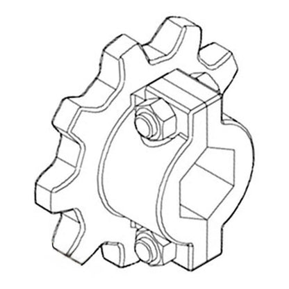 Sprocket for Feeder Chain (Split, Hardened)