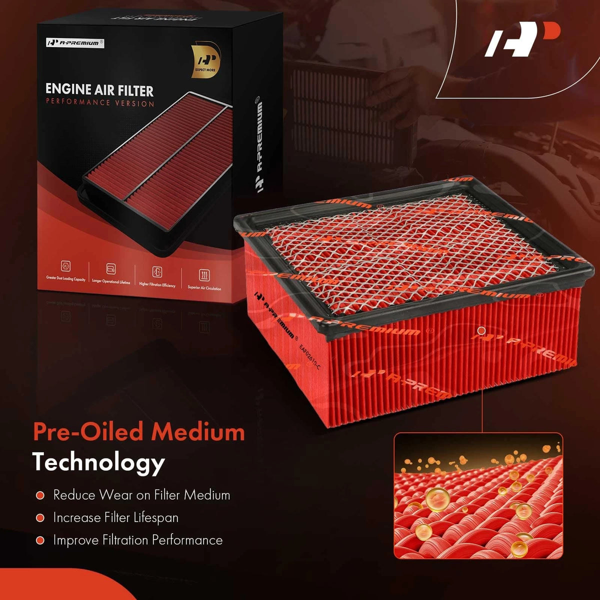 Pre-oiled Engine Air Filter for Ram 2500/3500