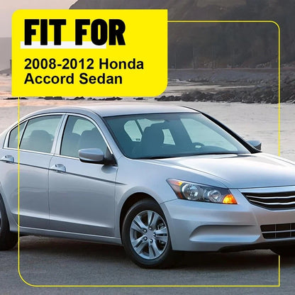 Chrome Door Pillar Post Covers Set for 2008-2012 Honda Accord - 6 Pieces