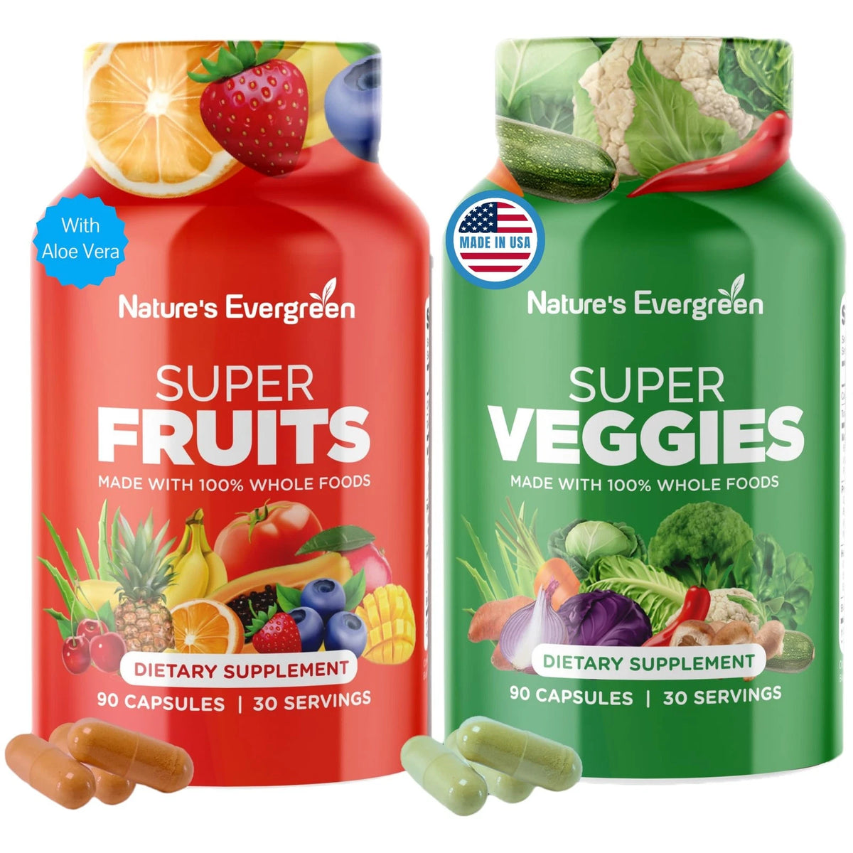 Fruits and Veggies Supplement for Vegan Diet (No Part Numbers)