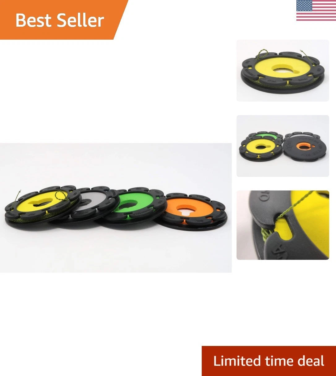 4-Pack Fly Leader Rig Holder for Universal Use (Ultra Thin, Color-Coded)