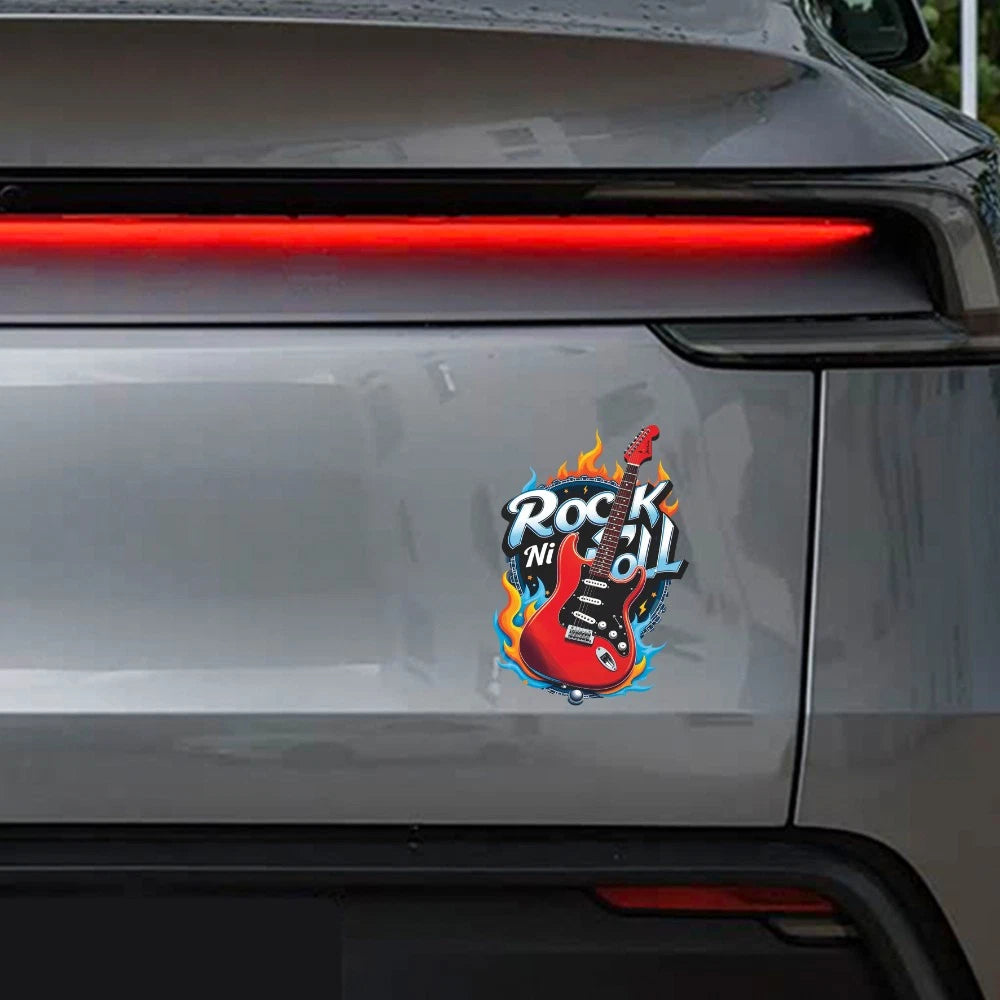 Guitar Theme Stickers for Car - Vinyl Sunproof Self-adhesive Customizable