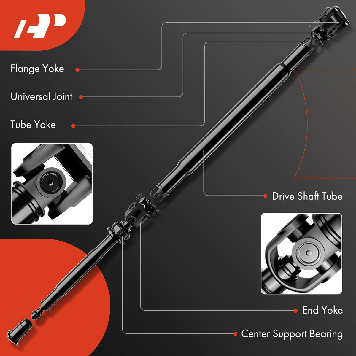 Rear Driveshaft Prop Shaft Assembly for Hyundai Santa Fe (2019–2021) 49300-S1050