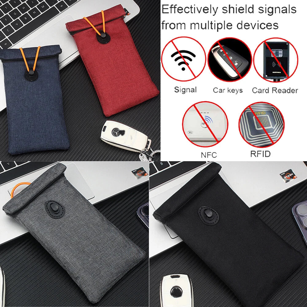 Faraday Bag RFID Signal Blocking Shield Pouch for Keys, Cell Phone, Wallet