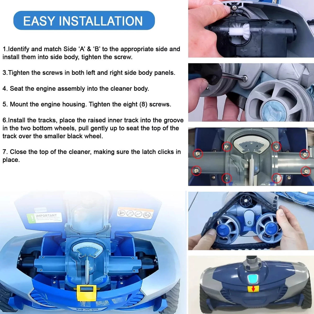Zodiac Baracuda MX8/MX6/Elite Pool Cleaner Device Side A/B