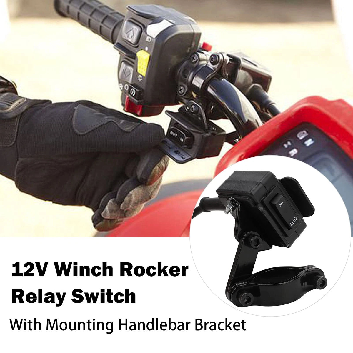 12V Winch Switch with Mounting Bracket for Universal Applications