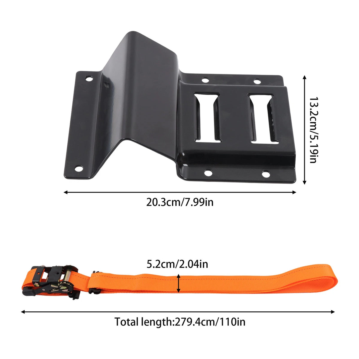 2X Wheel Chock Tie Down Kit for E Track - BCK41228K