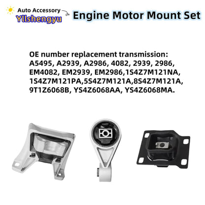 Engine Motor Transmission Mount Kit for Ford Transit Connect & Focus (2010–2013)