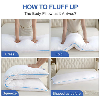 Memory Foam Body Pillow Insert for Full Body Support (Adults)