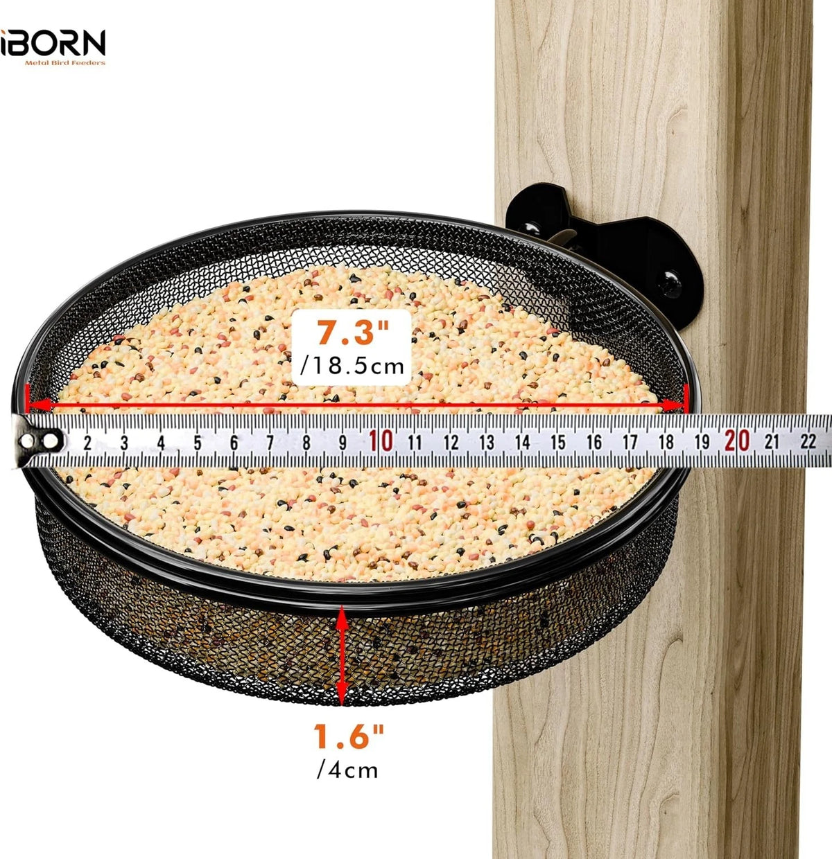 Innovative Metal Bird Feeder Tray with Quick Drain Design for Gardens