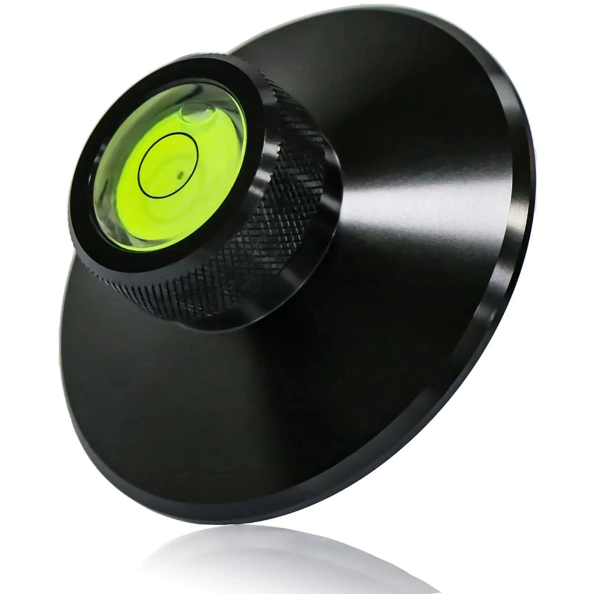 Black Aluminum Turntable Record Weight Clamp Stabilizer with Bubble Level