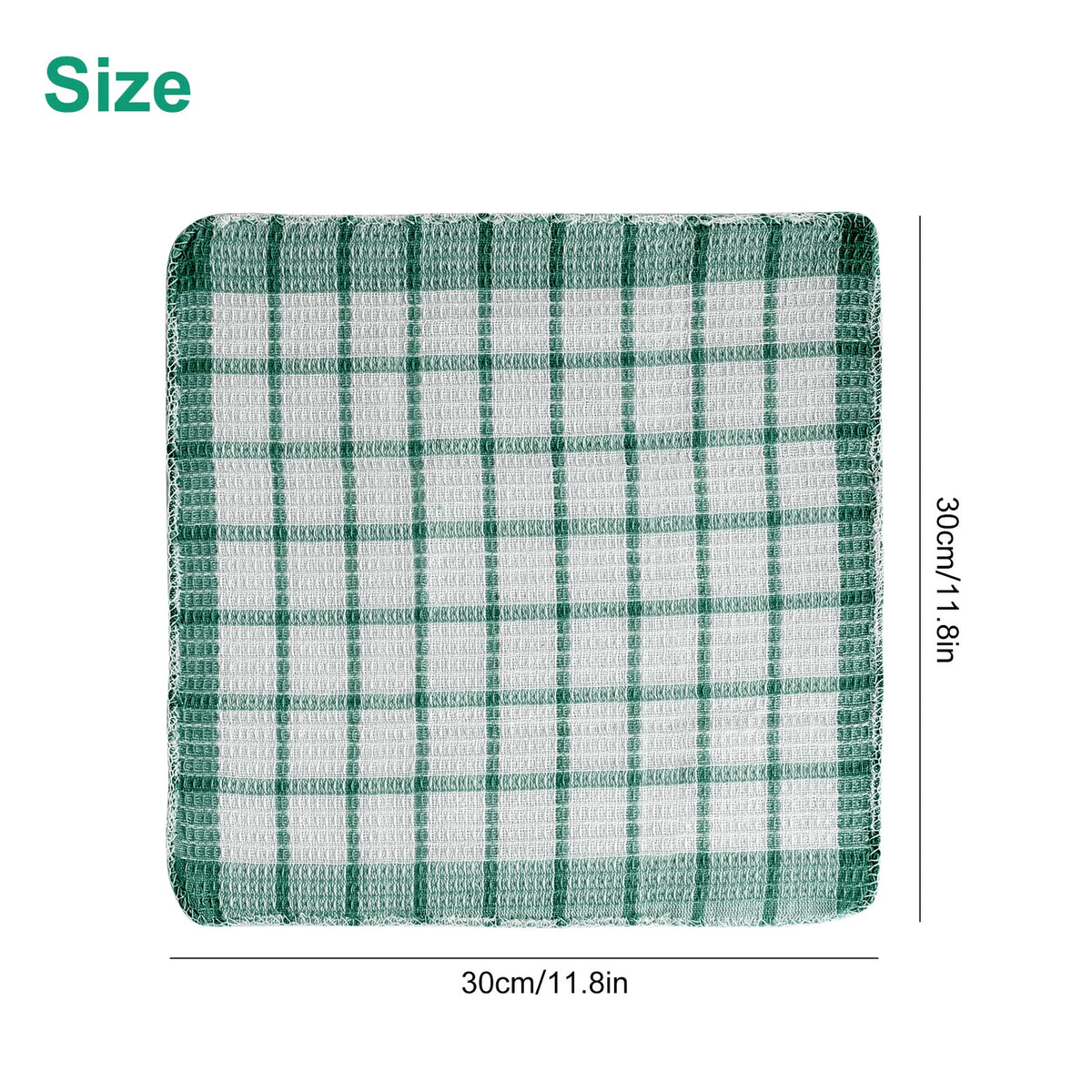 12 Pcs Cotton Dish Cloths for Kitchen Cleaning (30x30cm)