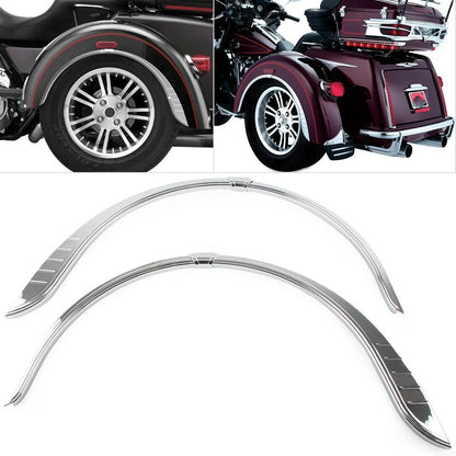 4X Rear Fender Flares Trim Accent Chrome for Harley FLHXXX (2010–2011)