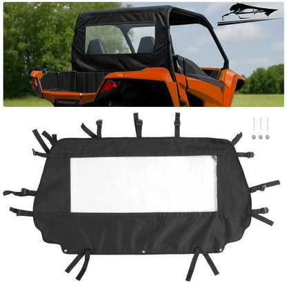 Rear Dust Barrier/Window for Arctic Cat Wildcat Trail (2014-2020) - Black Soft