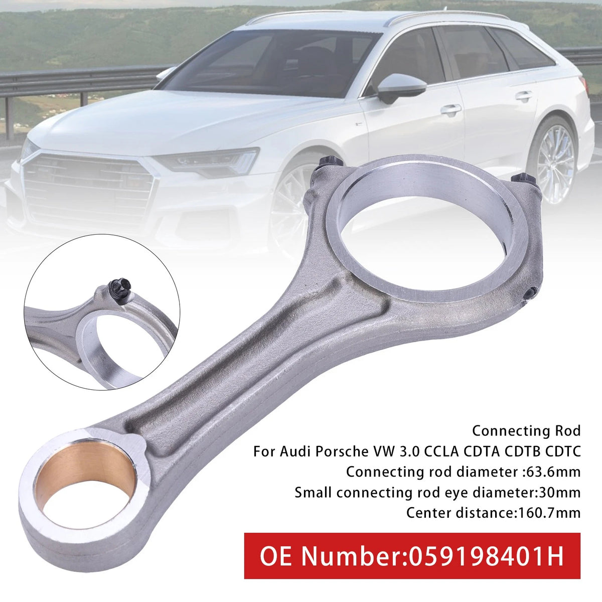 Connecting Rod for Audi Porsche VW 3.0 (059198401H, 059198401N)