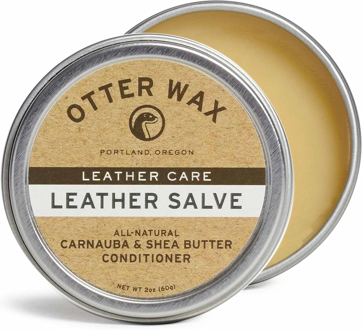 Otter Wax Leather Salve 2oz for Universal Conditioning